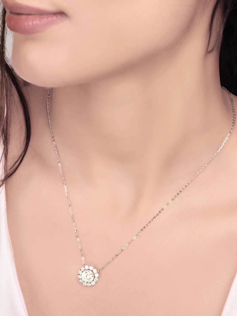 Myntra silver necklace outlet