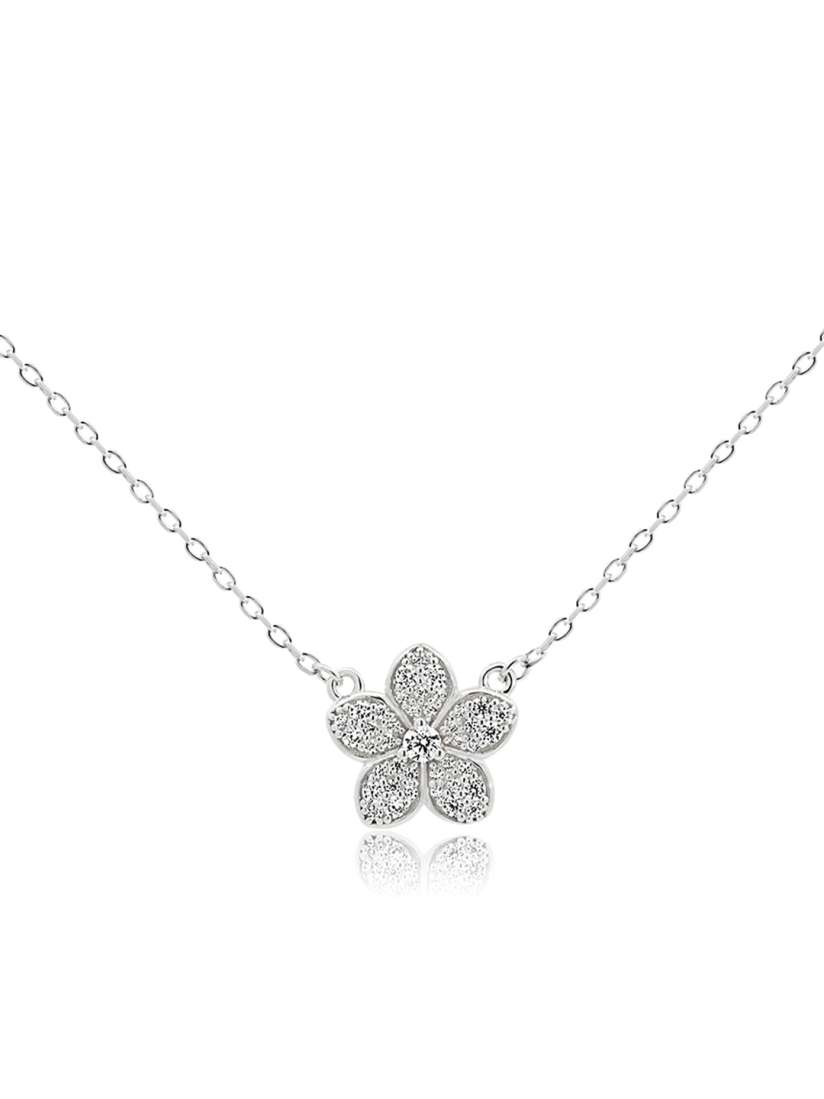 Myntra silver necklace clearance