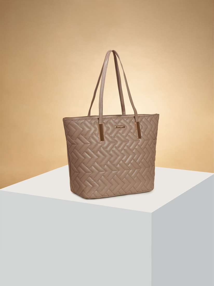 Buy Forever Glam by Pantaloons Women PU Oversized Shopper Shoulder Bag with Quilted Handbags for Women 29875690 Myntra