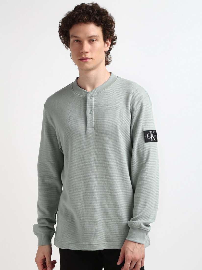 Calvin klein henley t shirt online
