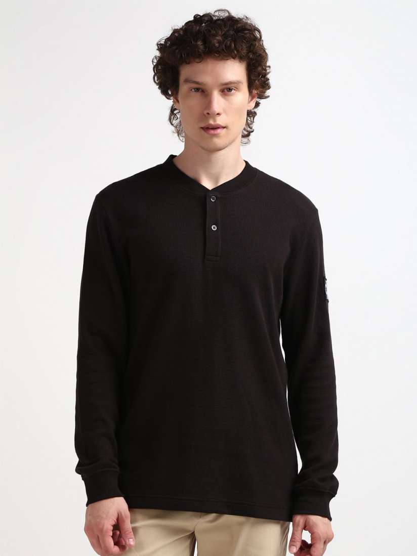 Calvin klein henley t shirt store
