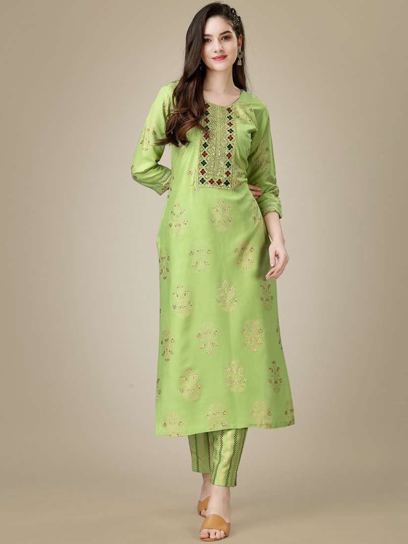 Buy devkison Designer Women Floral Printed Regular Thread Work Kurta with Churidar Kurta Sets for Women 29880132 Myntra