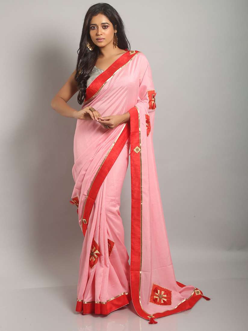 Buy Urbane Essence Floral Patchwork Pure Silk Saree Sarees for Women 29880884 Myntra