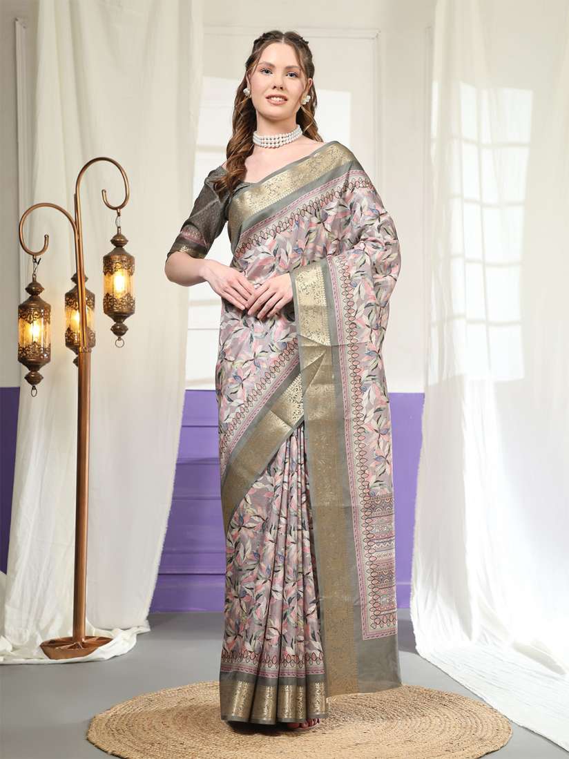 Buy PRATIBIMB Floral Zari Pure Silk Saree Sarees for Women 29884808 Myntra