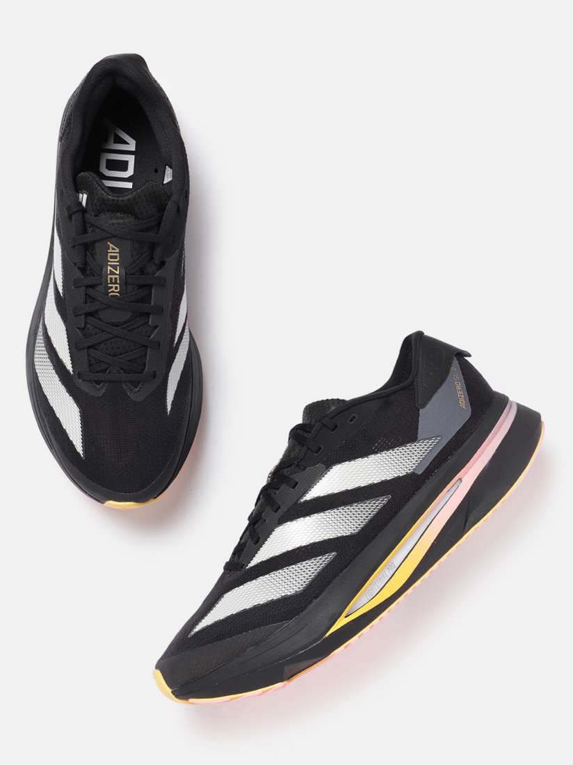 Womens adidas black running shoes 2025