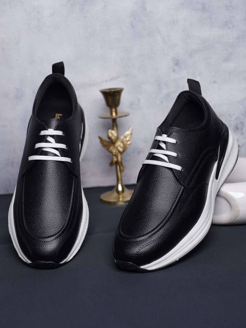 Myntra black shoes new arrivals