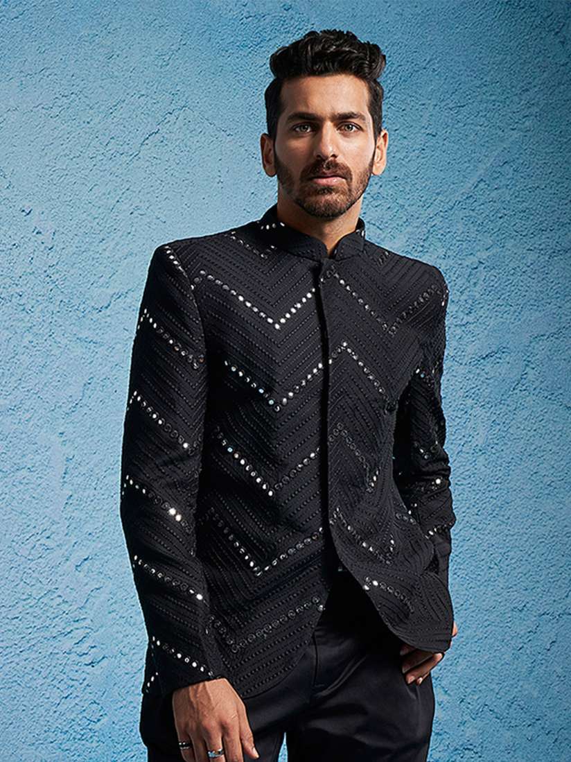 Buy VASTRAMAY Men Slim Fit Bandhagala Blazer Blazers for Men 29887385 Myntra