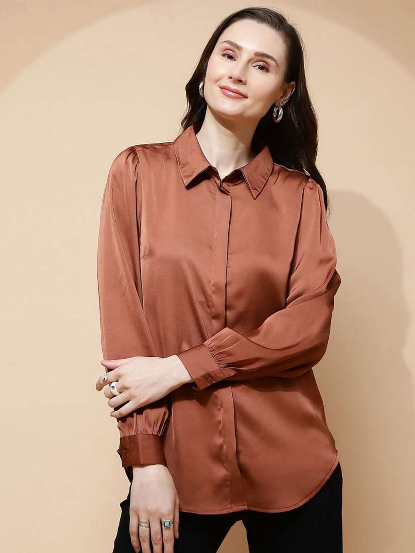 Buy Global Republic Women Solid Classic Tailored Fit Casual Shirt Shirts for Women 29889492 Myntra