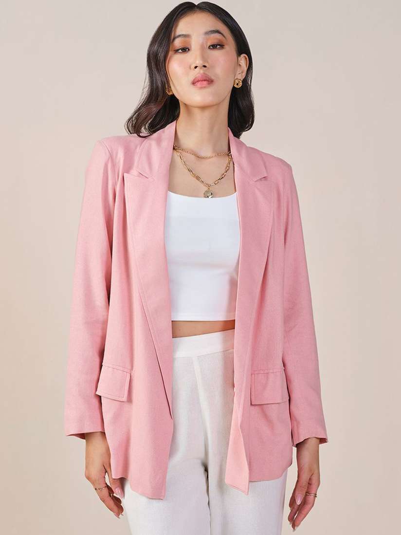 Longline open front blazer outlet