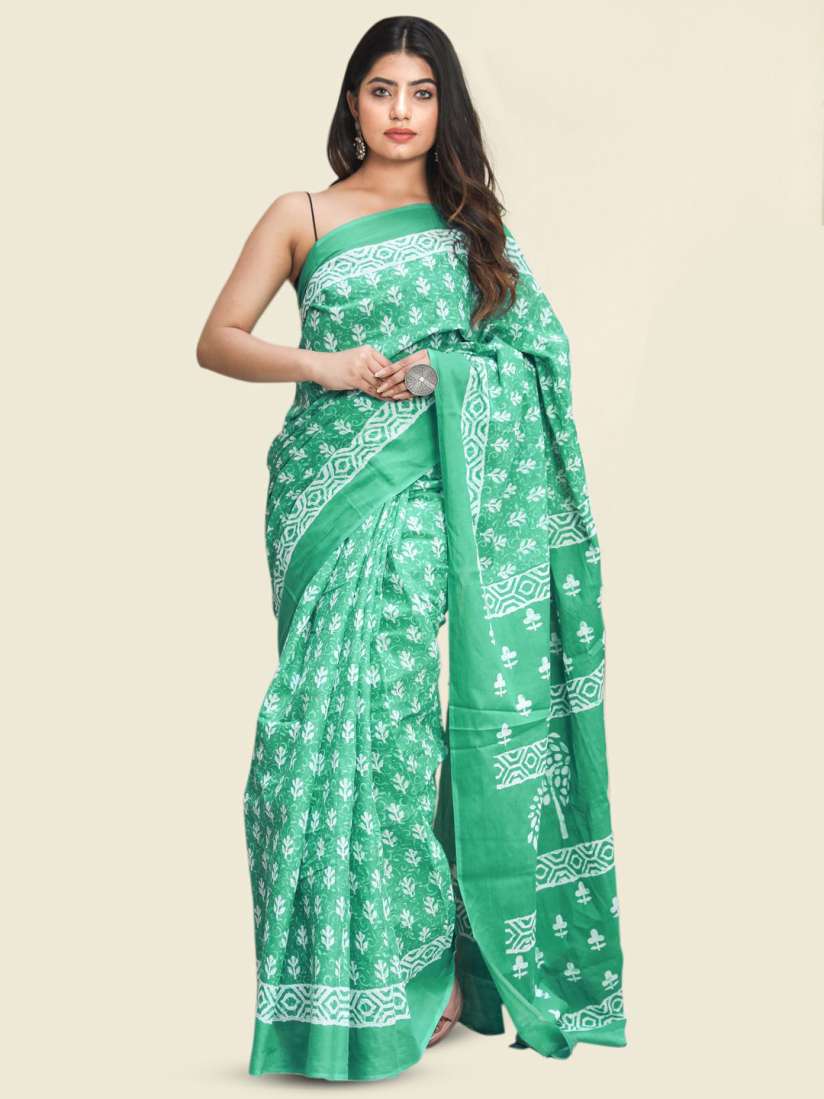 Buy KALINI Floral Pure Cotton Saree Sarees for Women 29891554 Myntra