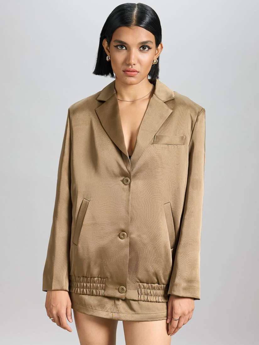 Buy FREAKINS Women Camouflage Striped Longline Tailored Jacket Jackets for Women 29892664 Myntra