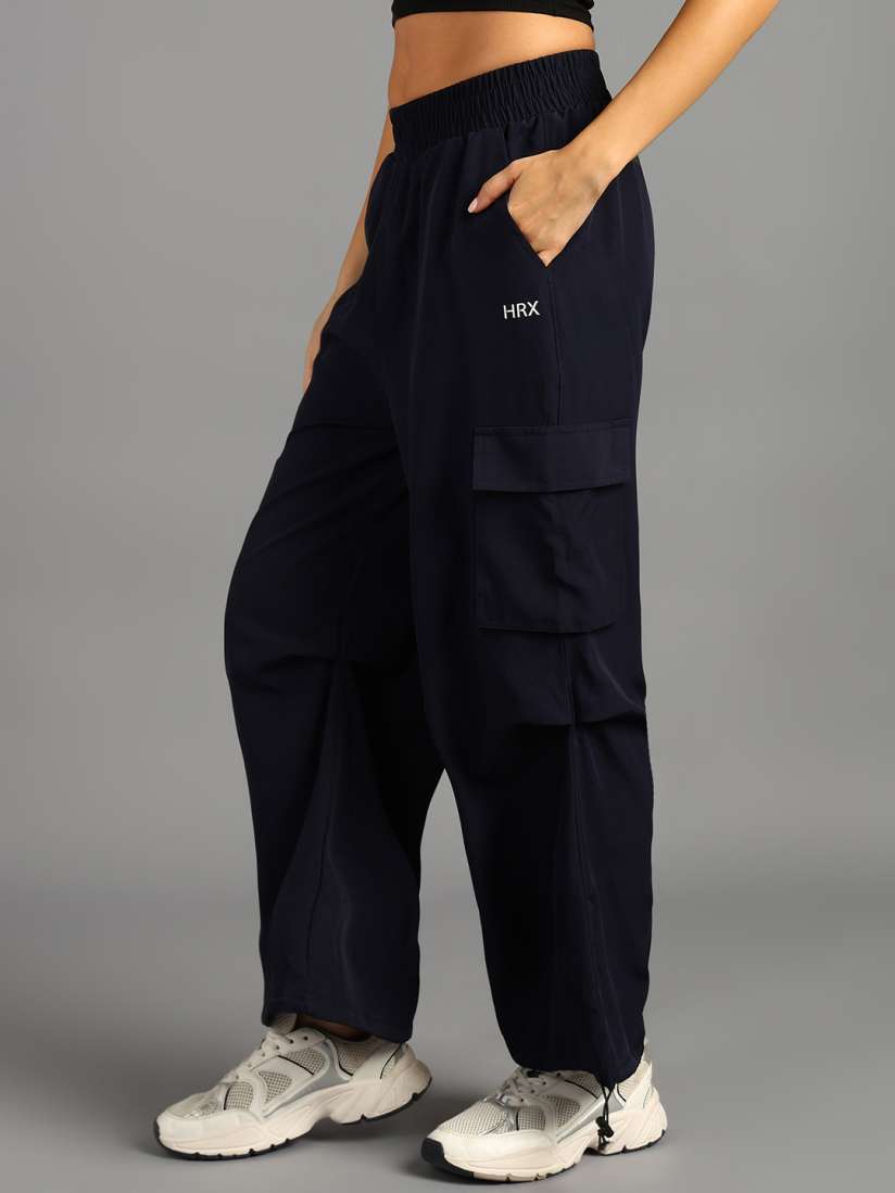 Buy HRX by Hrithik Roshan Women Baggy Parachute Cargo Track Pants Track Pants for Women 29892917 Myntra