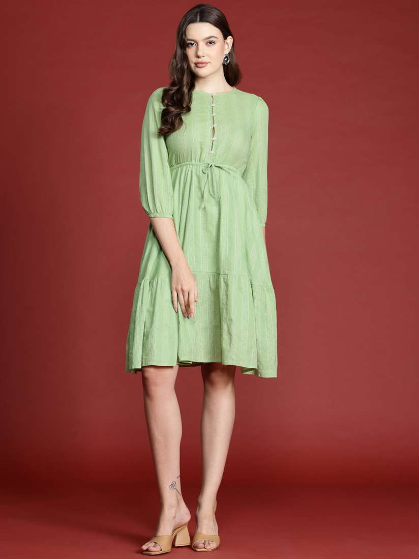 Buy all about you Pure Cotton Schiffli A Line Dress Dresses for Women 29893434 Myntra