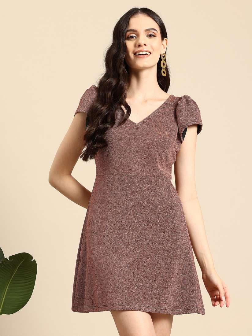 Shimmer dress myntra store