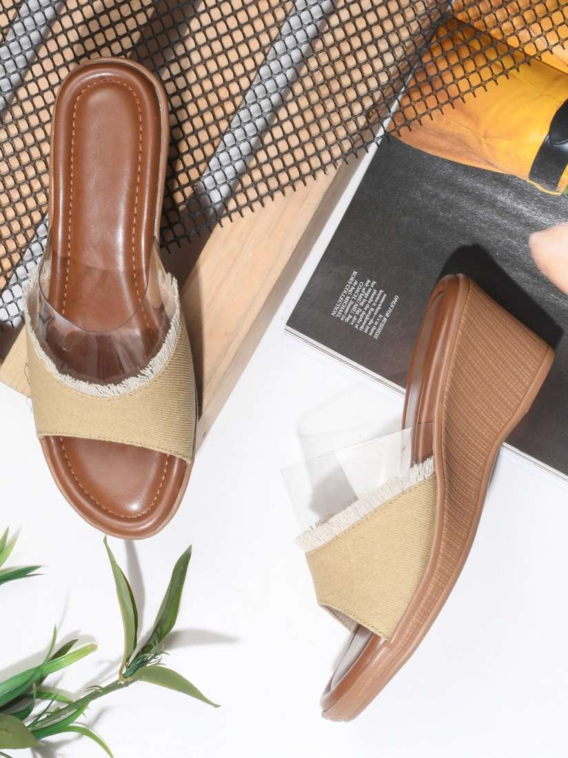 Buy Try Me Textured Wedges Heel Sandal with Tassels Heels for Women 29894921 Myntra