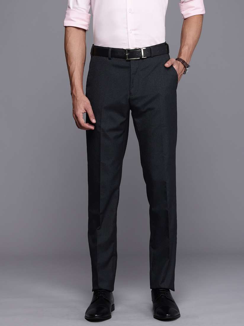 Buy Raymond Men Textured Slim Fit Formal Trousers Trousers for Men 29896802 Myntra