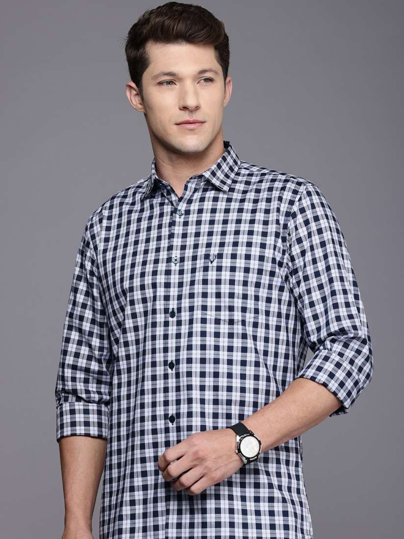 Buy Allen Solly Pure Cotton Classic Fit Opaque Checked Casual Shirt Shirts for Men 29911005 Myntra