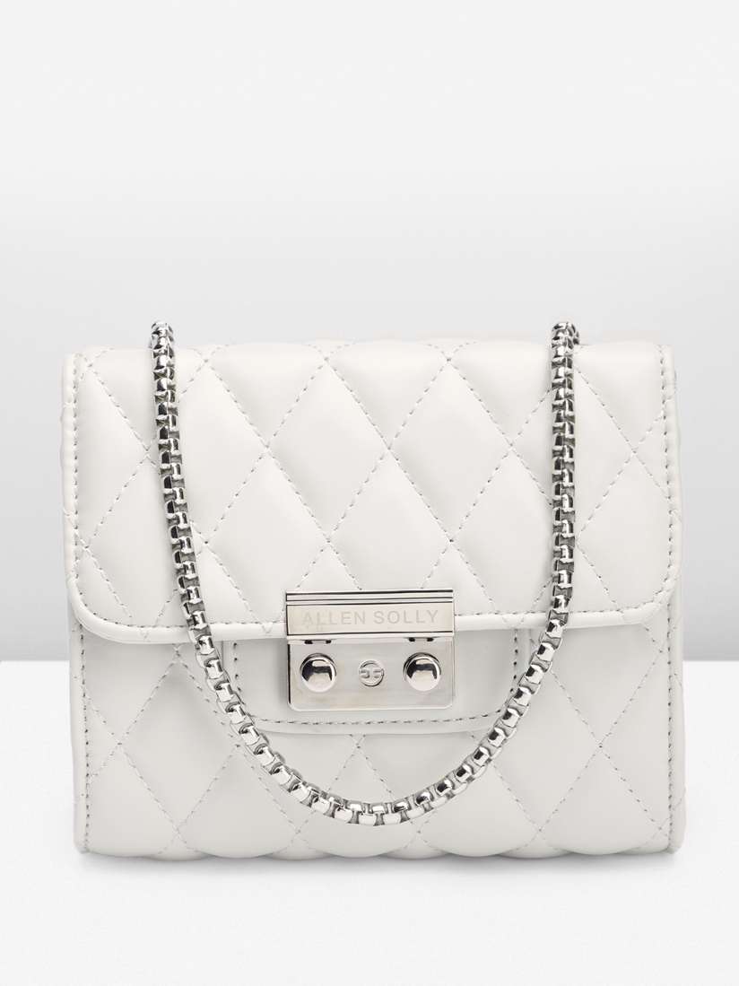 Buy Allen Solly Textured Structured Sling Bag with Quilted Detail Handbags for Women 29912421 Myntra