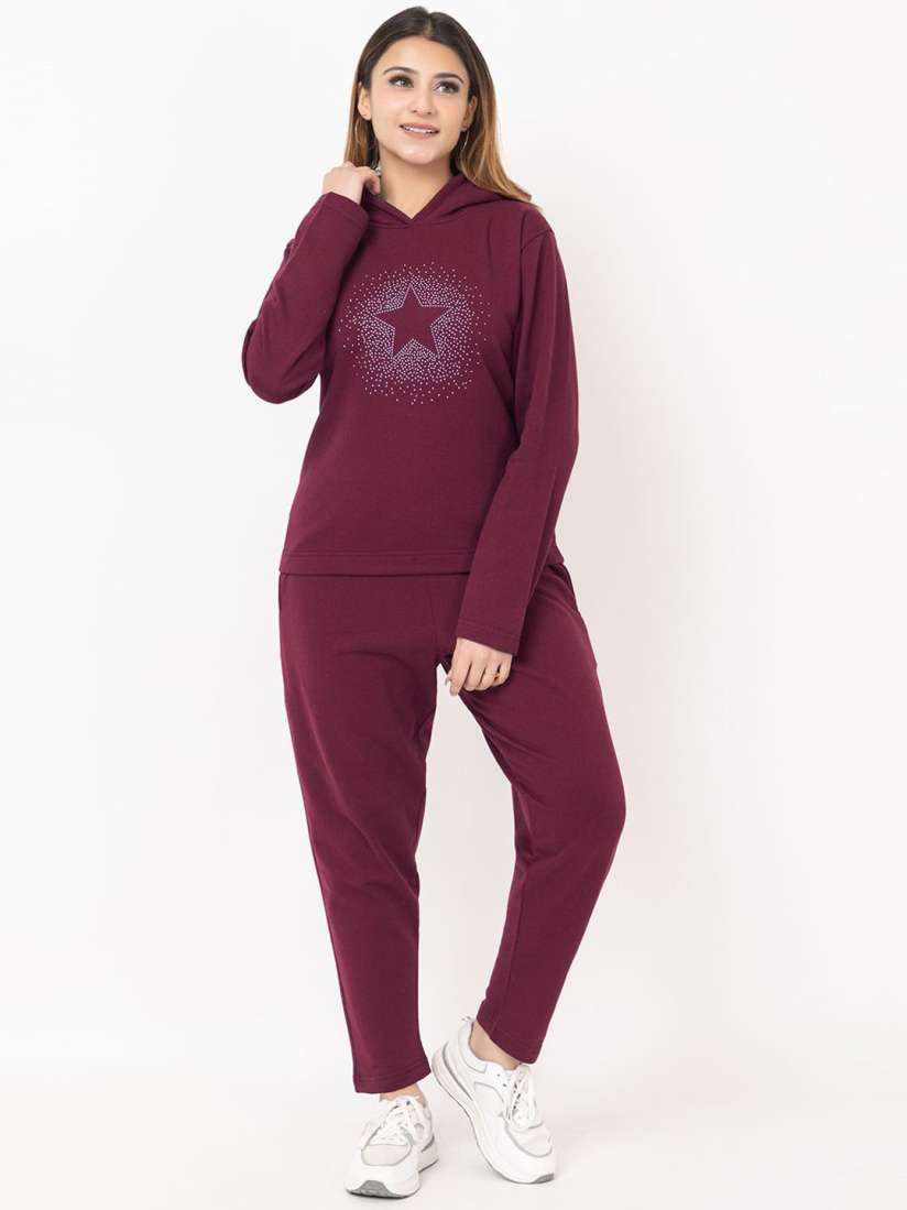 Buy KEIKO Hooded Long Sleeves Tracksuit Tracksuits for Women 29915581 Myntra