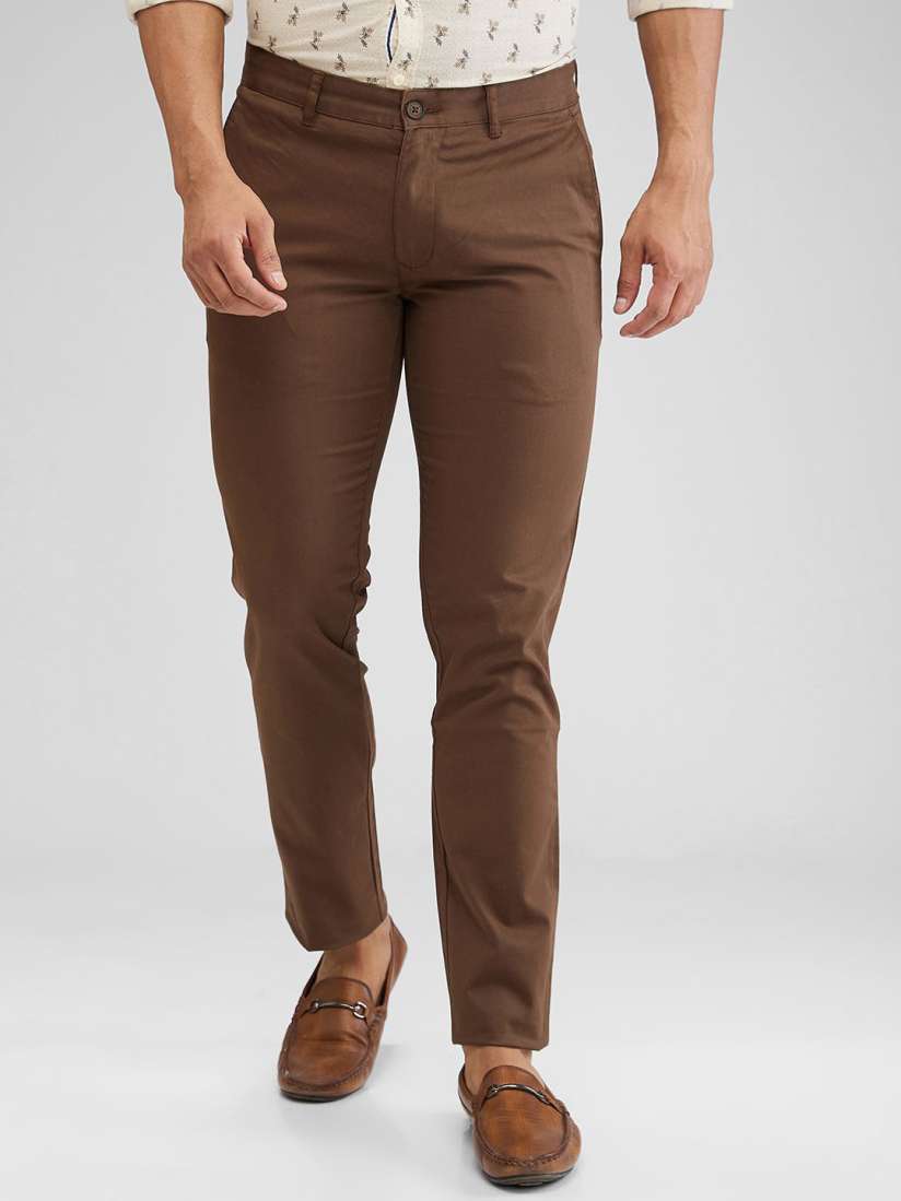 Buy Parx Men Tapered Fit Trousers Trousers for Men 29916324 Myntra