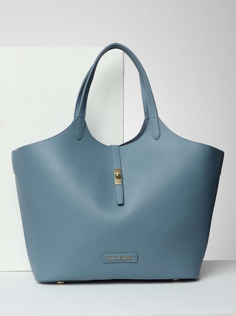 Buy Van Heusen Woman Oversized Shopper Handheld Bag With Buckle Detail Handbags for Women 29916573 Myntra