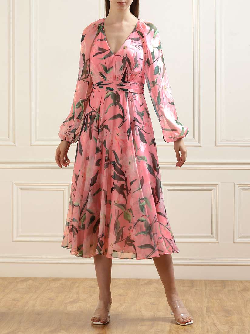 Pink Dresses Phase Eight Outlet Dresses Magenta Pink Long Sleeve