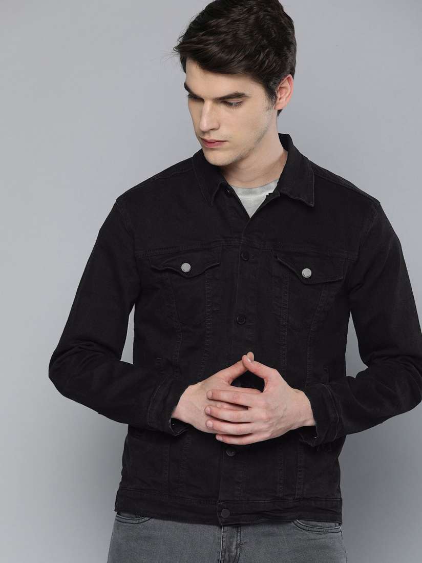 Buy Kotty Men Washed Outdoor Denim Jacket with Jackets for Men 29917500 Myntra