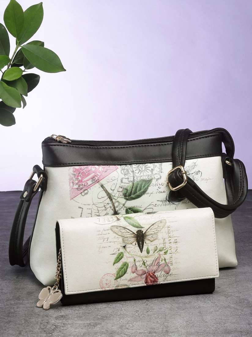 Buy Butterflies PU Structured Sling Bag with Cut Work Handbags for Women 29919662 Myntra