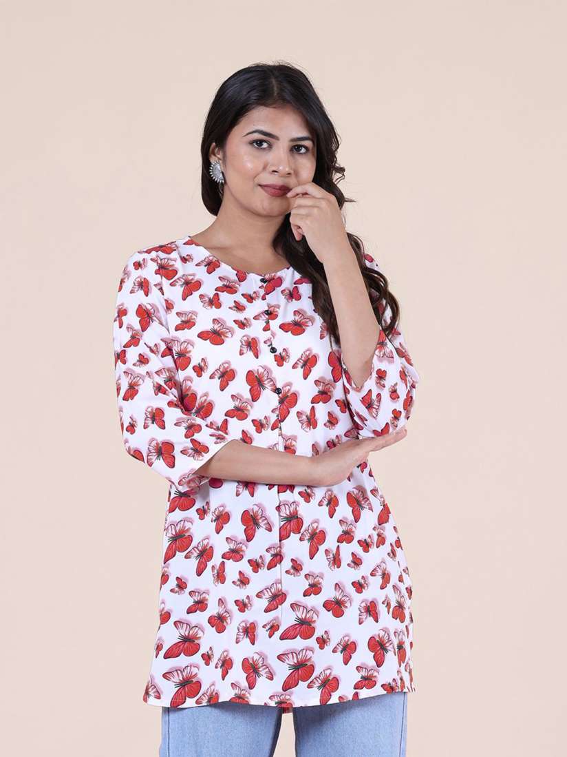 Buy HERE NOW Floral Printed Round Neck Kurti Kurtis for Women 29925174 Myntra