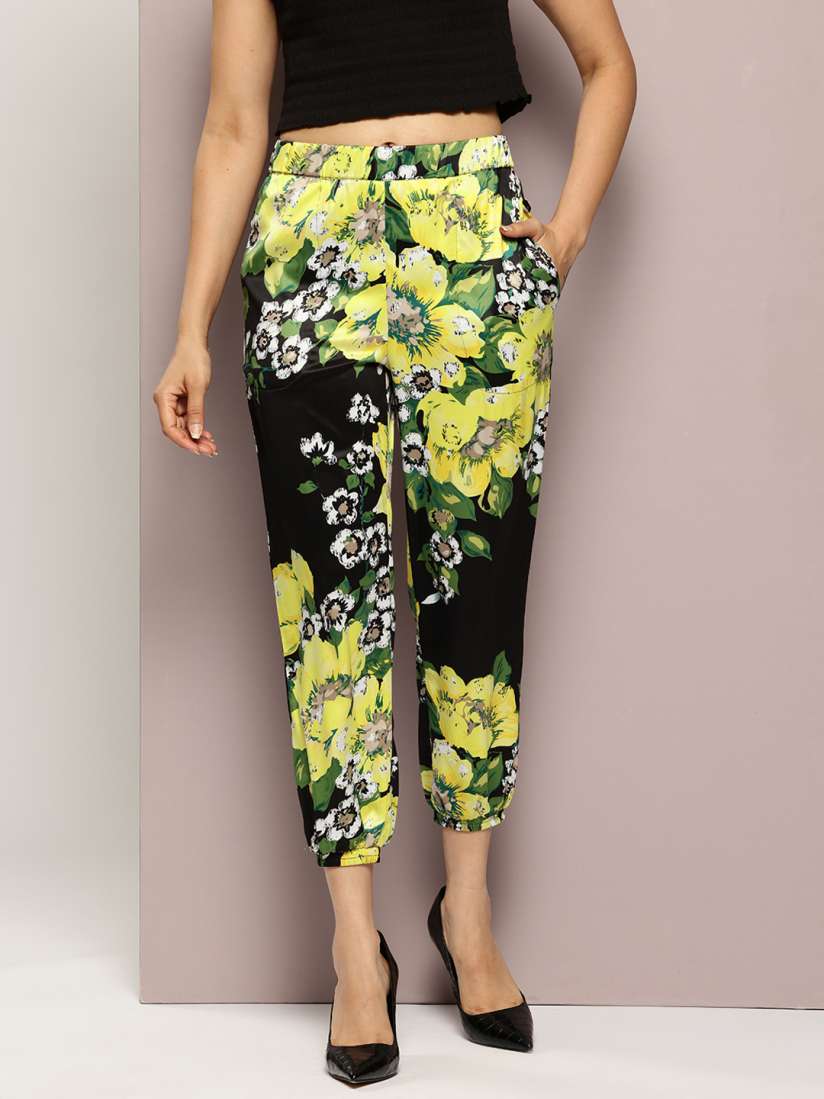 Buy aaliya Women Floral Printed Relaxed Joggers Trousers for Women 29925326 Myntra