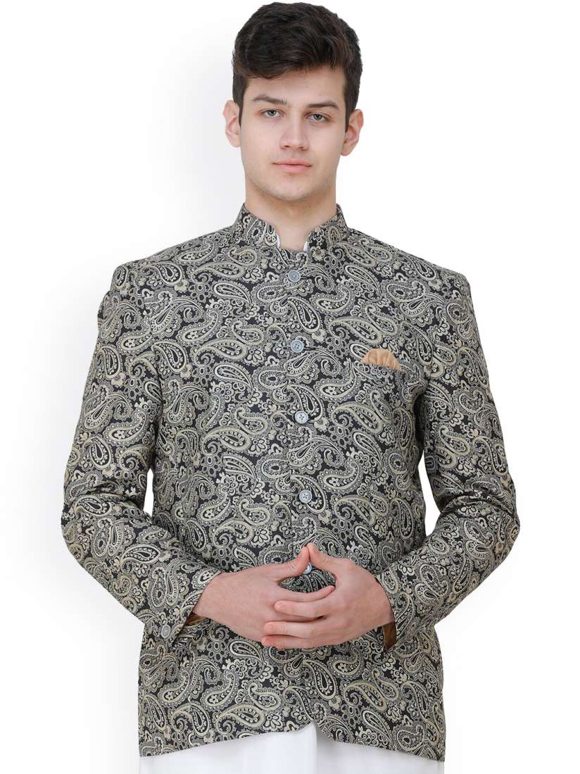 Buy Exotic India Printed Single Breasted Bandhgala Blazer Blazers for Men 29925827 Myntra