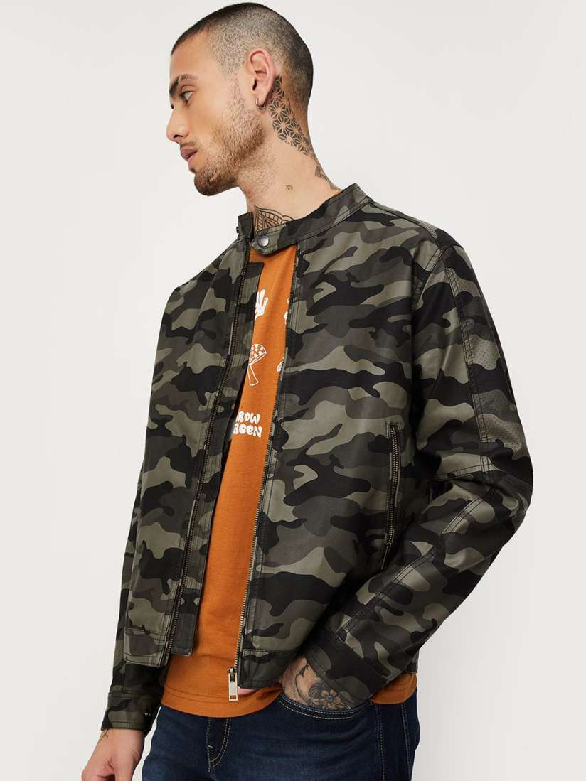 Buy max Men Camouflage Polyester Tailored Jacket Jackets for Men 29928984 Myntra