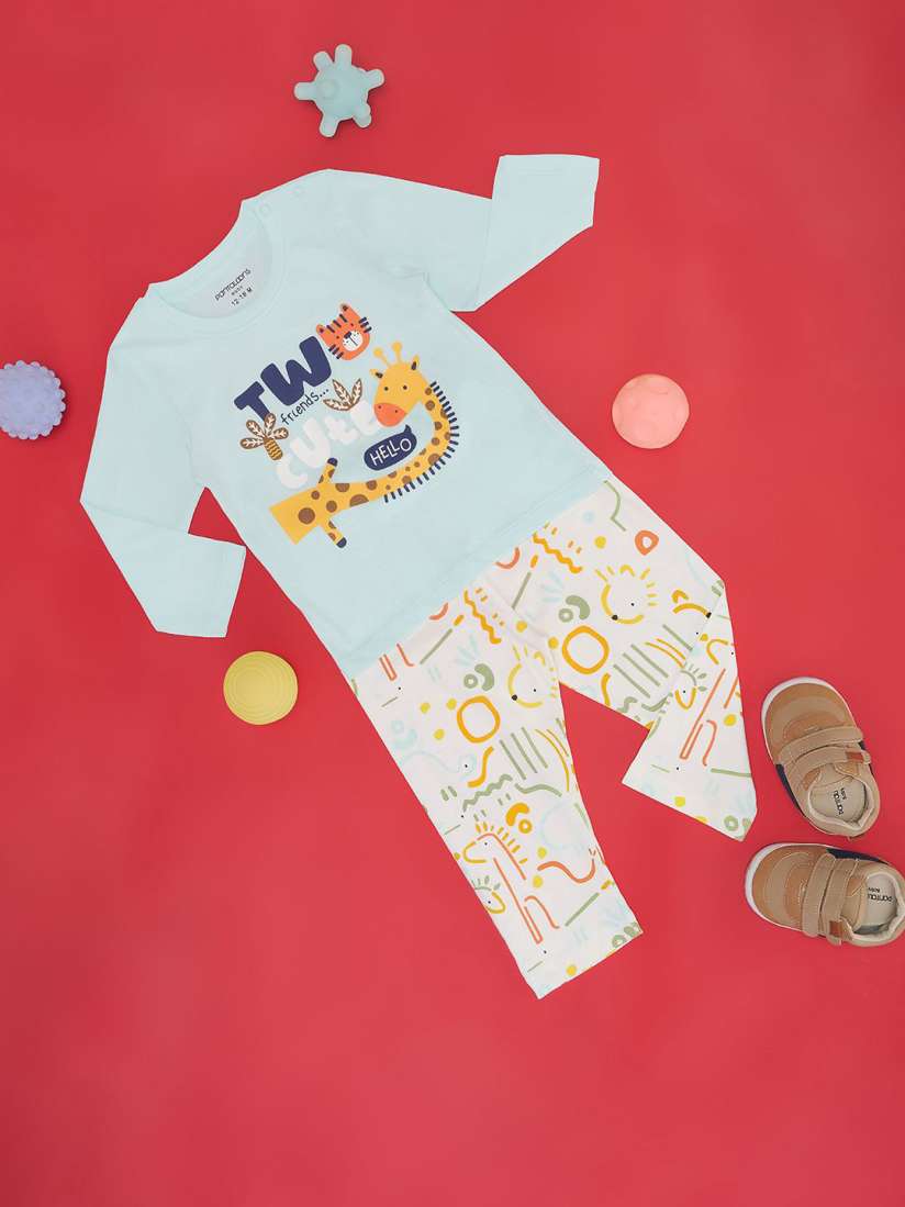 Buy Pantaloons Baby Boys Printed Pure Cotton T shirt With Shorts Clothing Set for Boys 29929818 Myntra