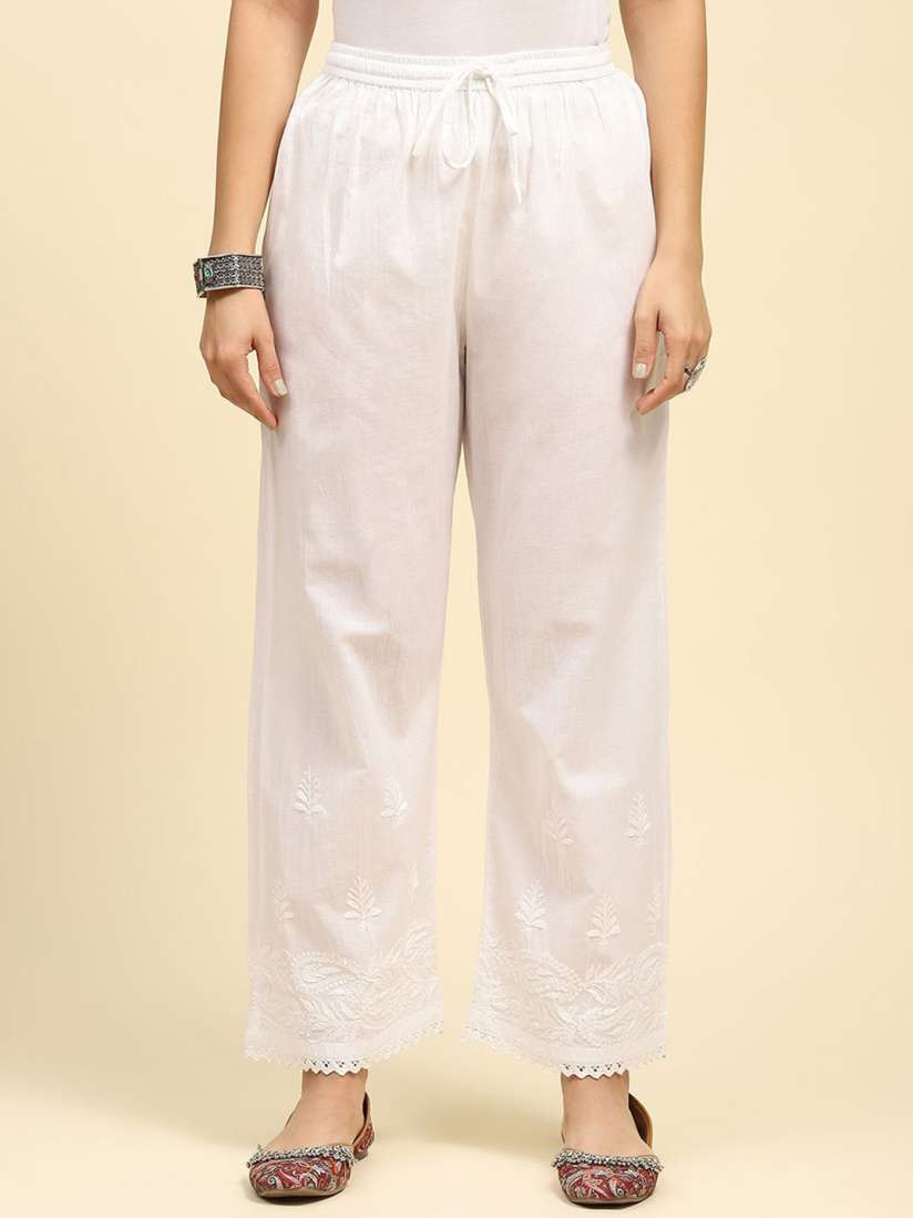Buy House of Chikankari Chikankari Woven Palazzo Palazzos for Women 29930046 Myntra
