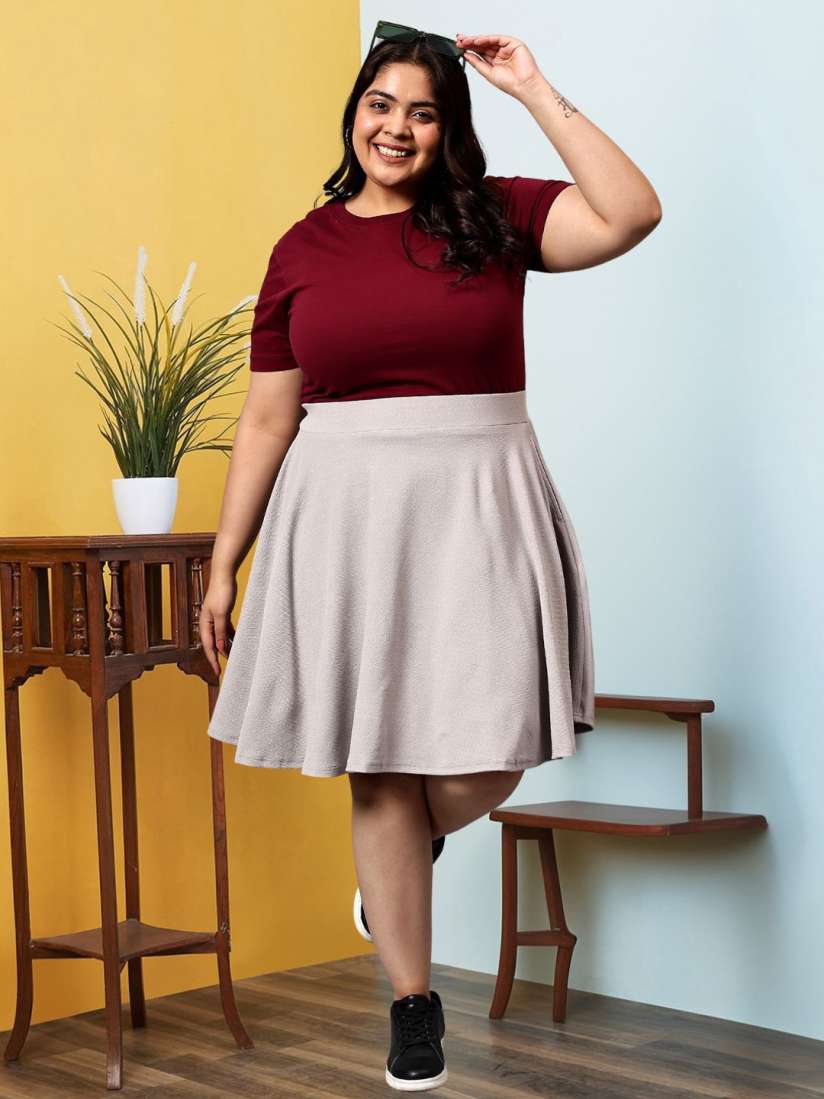 Aline plus size midi skirt clearance