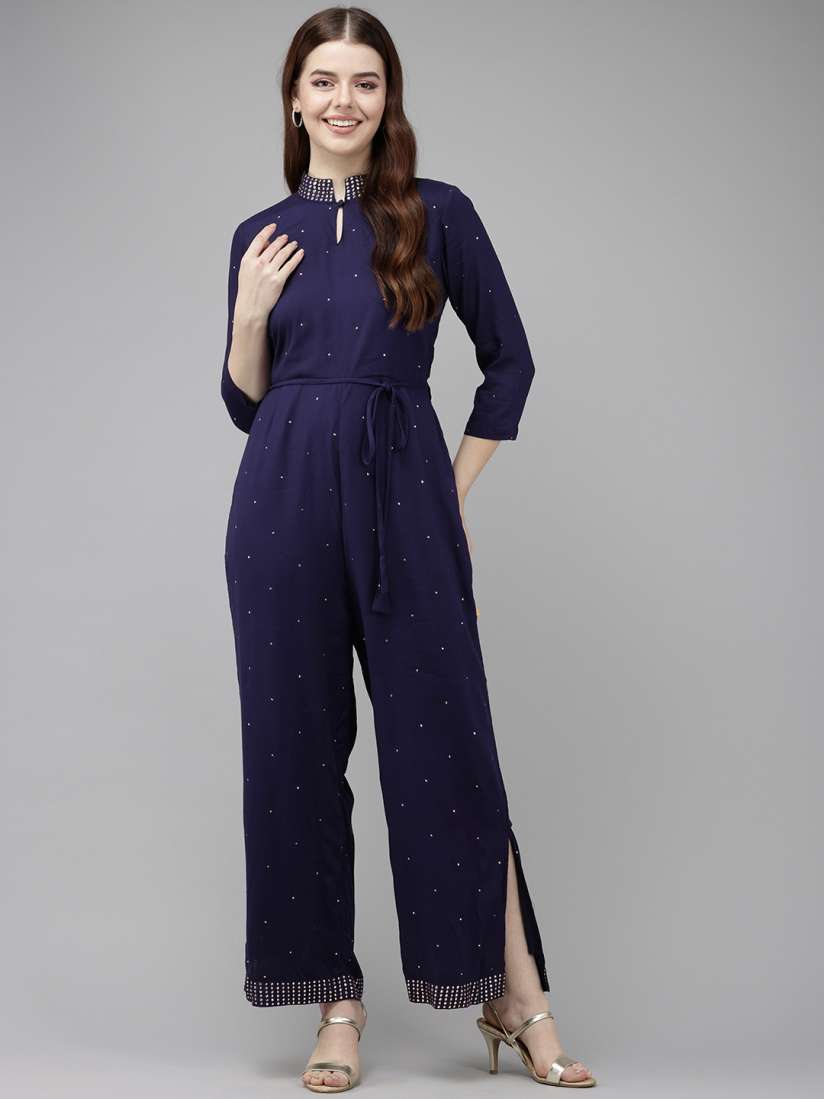 Buy Vedic Embellished Basic Jumpsuit Jumpsuit for Women 29930824 Myntra