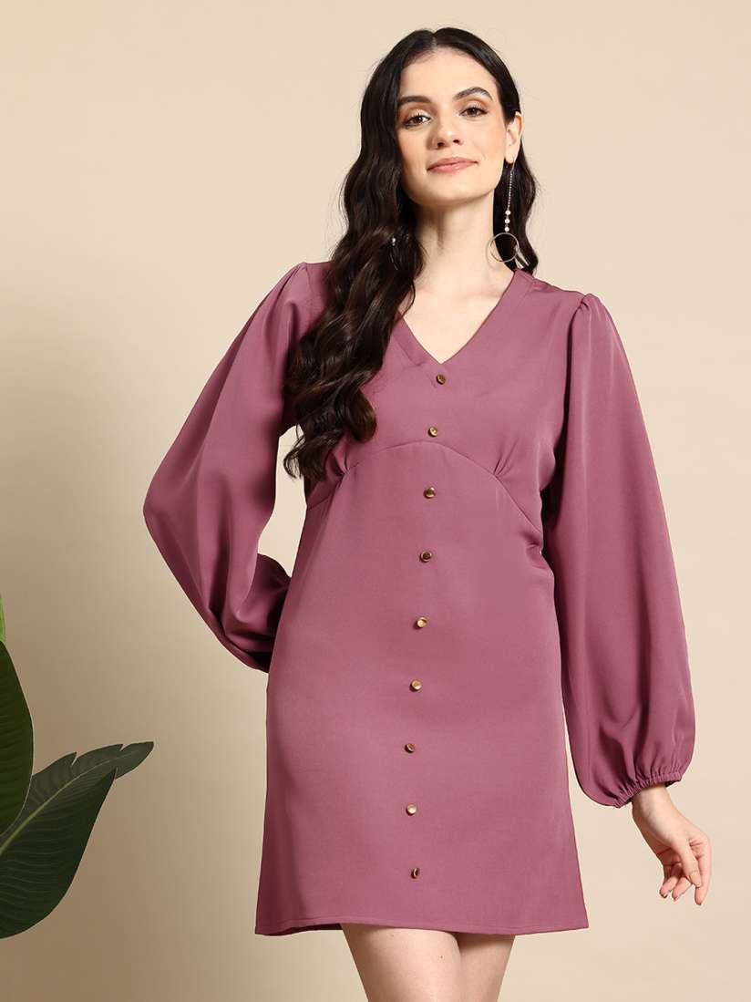 Buy Mast Harbour Button Detail A Line Mini Dress Dresses for Women 29931194 Myntra