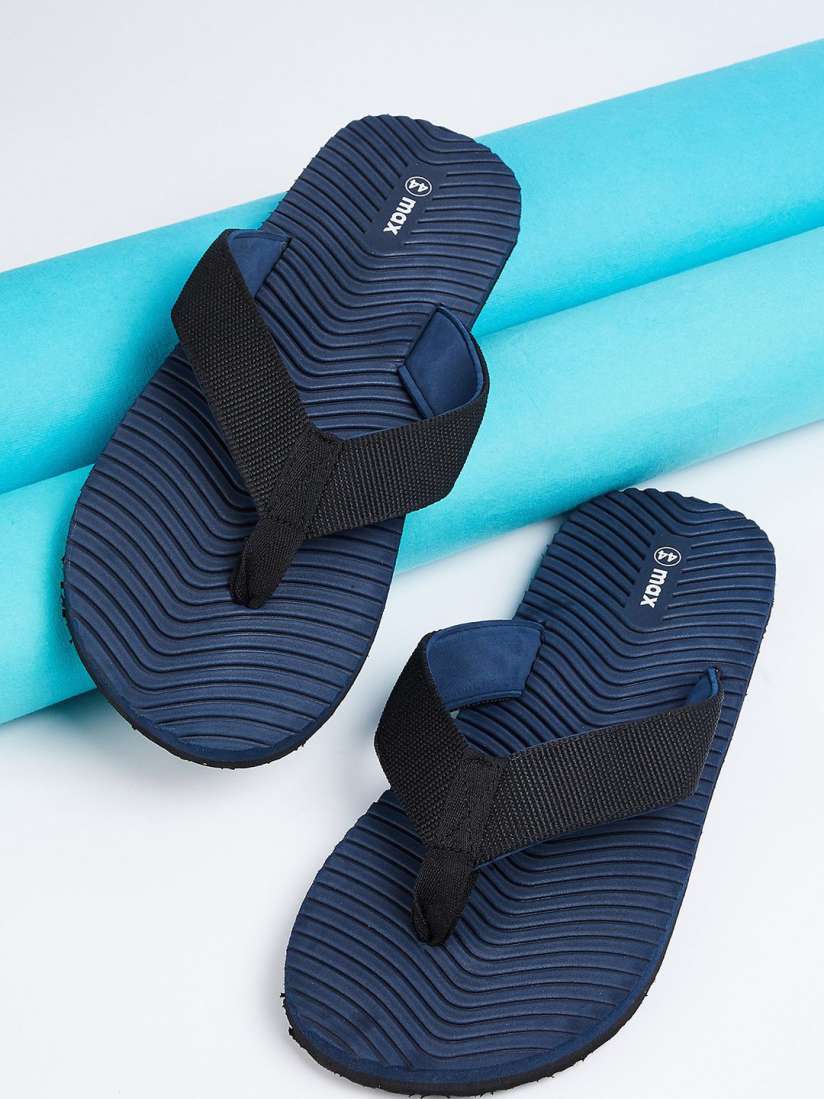 Buy max Men Striped Room Slippers Flip Flops for Men 29937406 Myntra