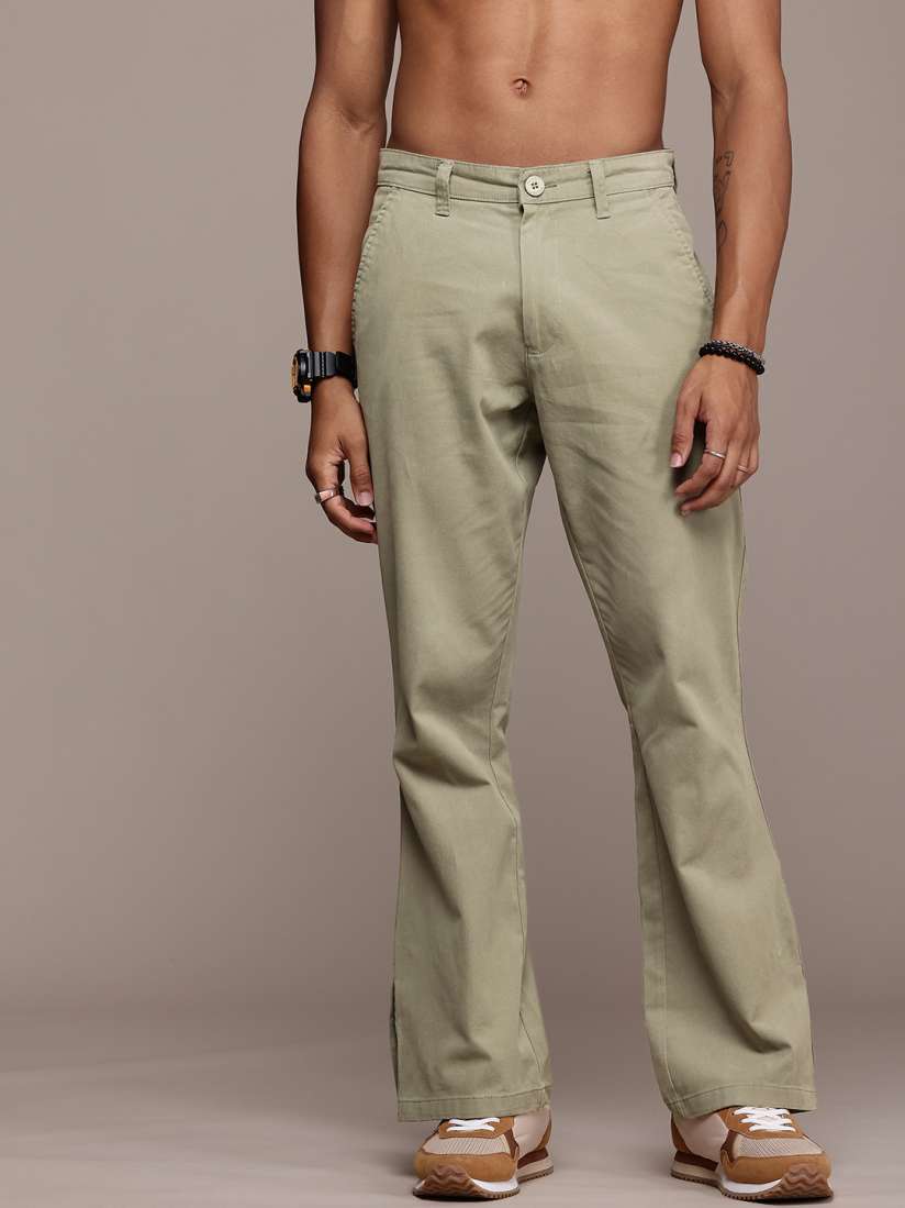 Buy The Roadster Life Co. Men Bootcut Chinos Trousers Trousers for Men 29938015 Myntra