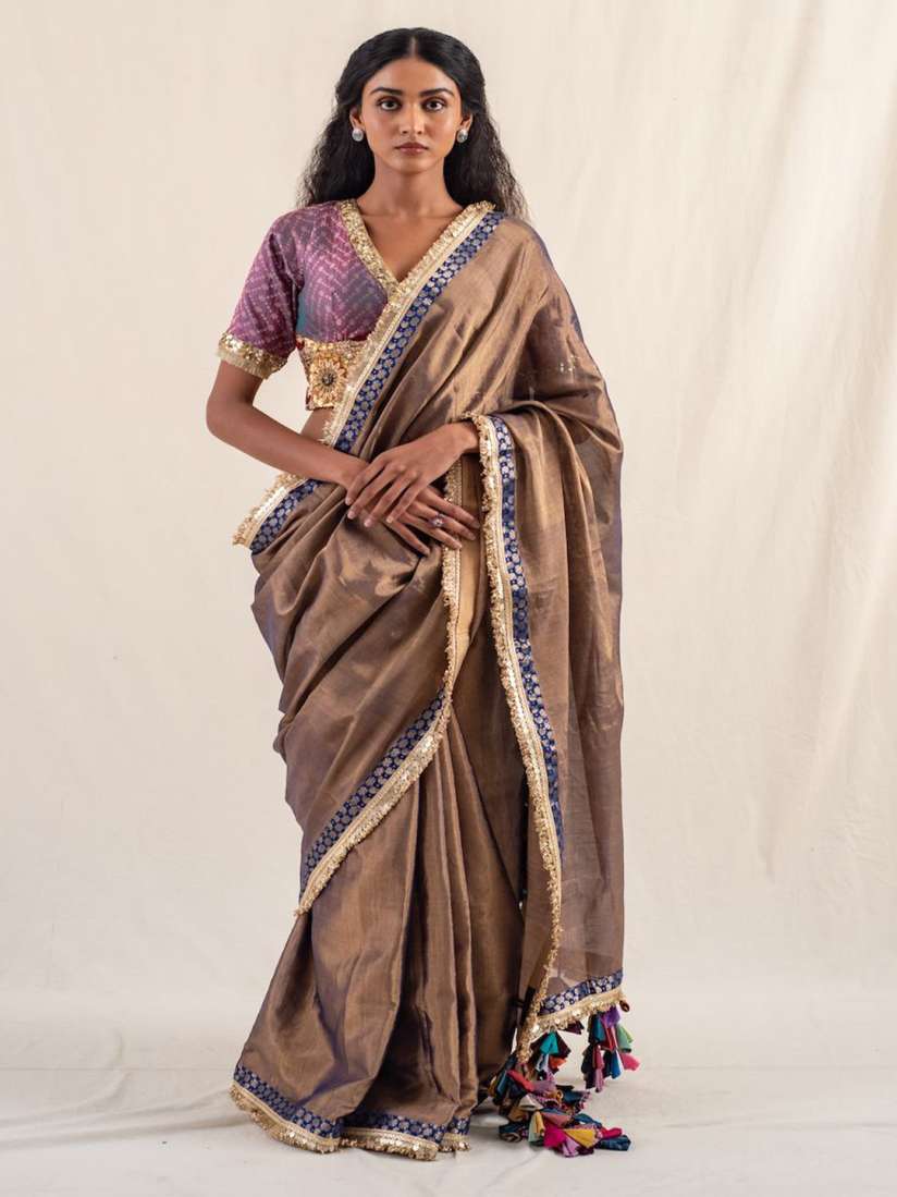 Pure silk saree myntra store