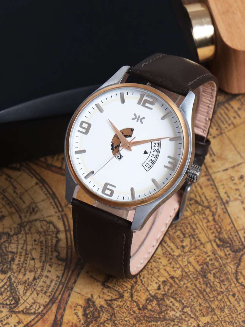 Buy Killer Men Brass Dial Leather Straps Analogue Watch KLMO103C Watches for Men 29944956 Myntra