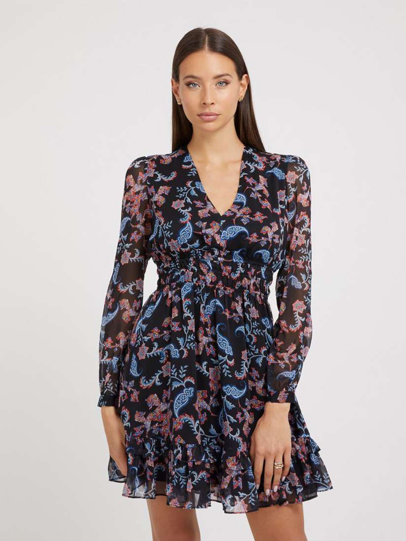 Buy GUESS Ethnic Motifs Print Fit Flare Dress Dresses for Women 29945549 Myntra