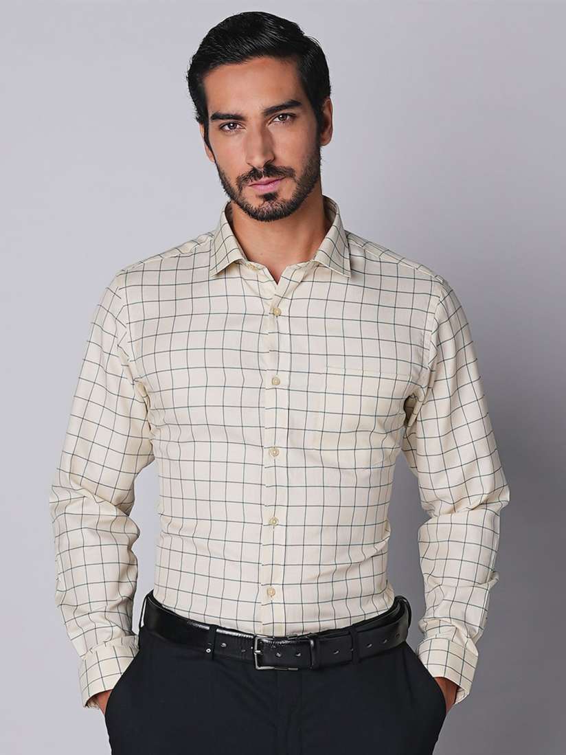 Buy Oxemberg Men Slim Fit Opaque Checked Formal Shirt Shirts for Men 29951498 Myntra