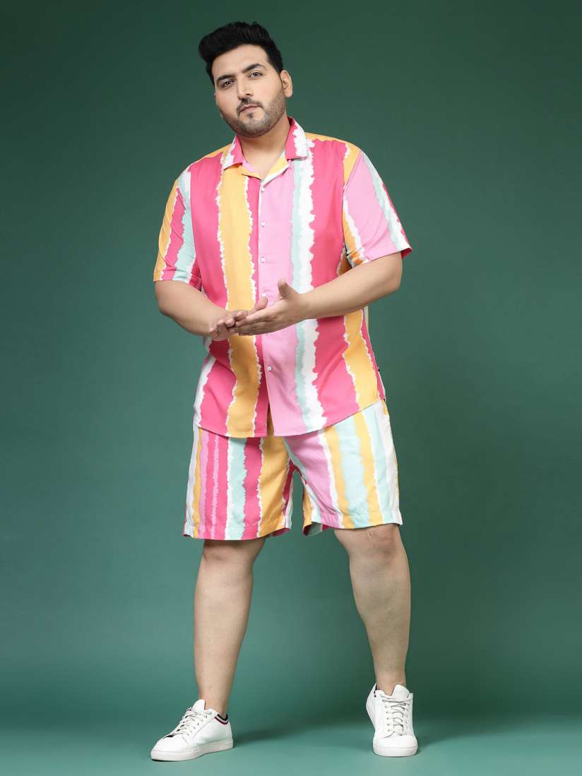 Plus size striped shorts on sale