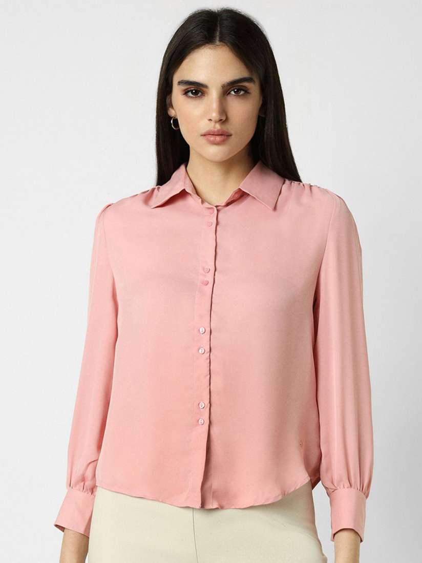 Buy Van Heusen Woman Spread Collar Solid Formal Shirt Shirts for Women 29953877 Myntra