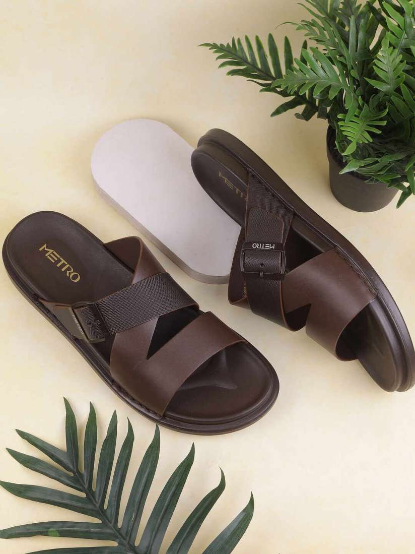 Buy Metro Men Rubber Slip On Comfort Sandals Sandals for Men 29955993 Myntra