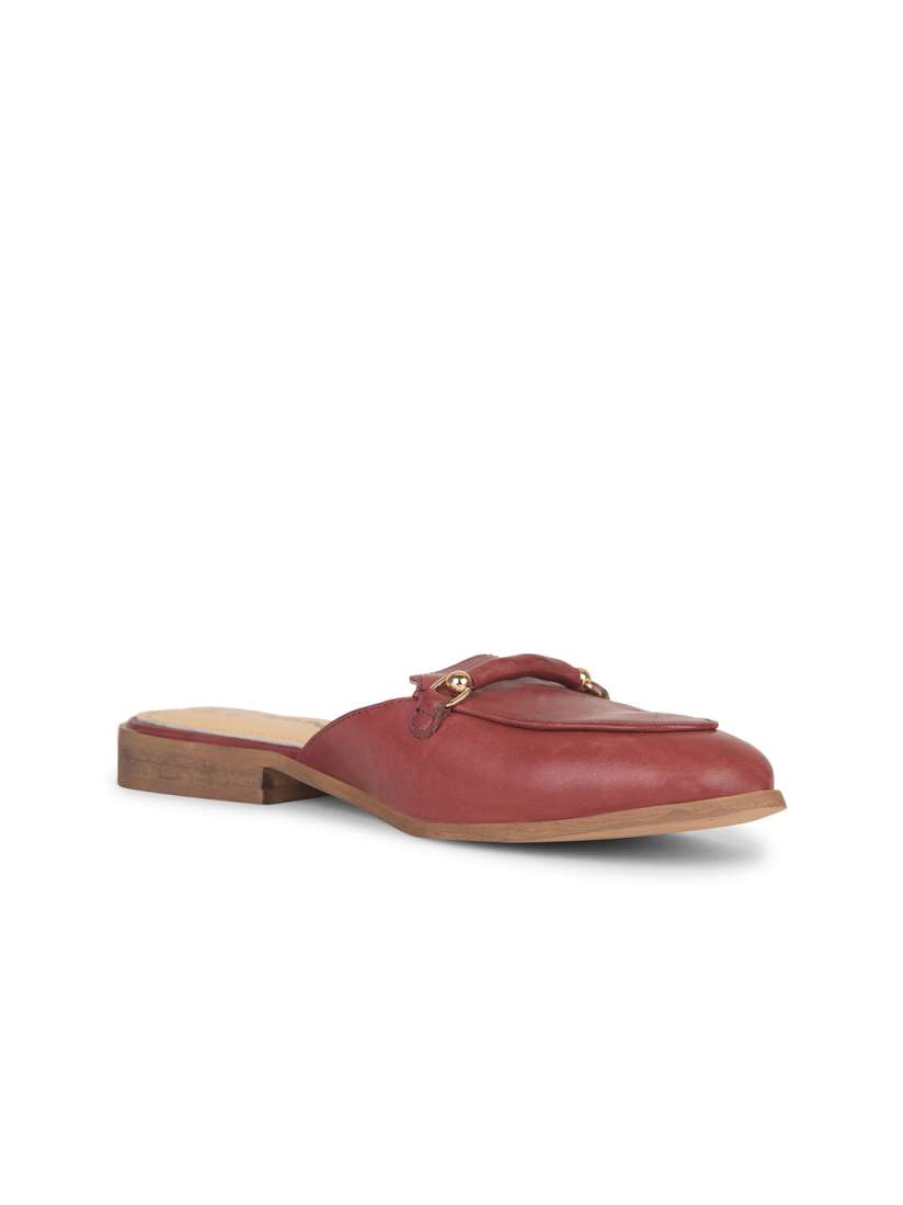 Buy Hush Puppies Round Toe Leather Mules Flats for Women 29956302 Myntra