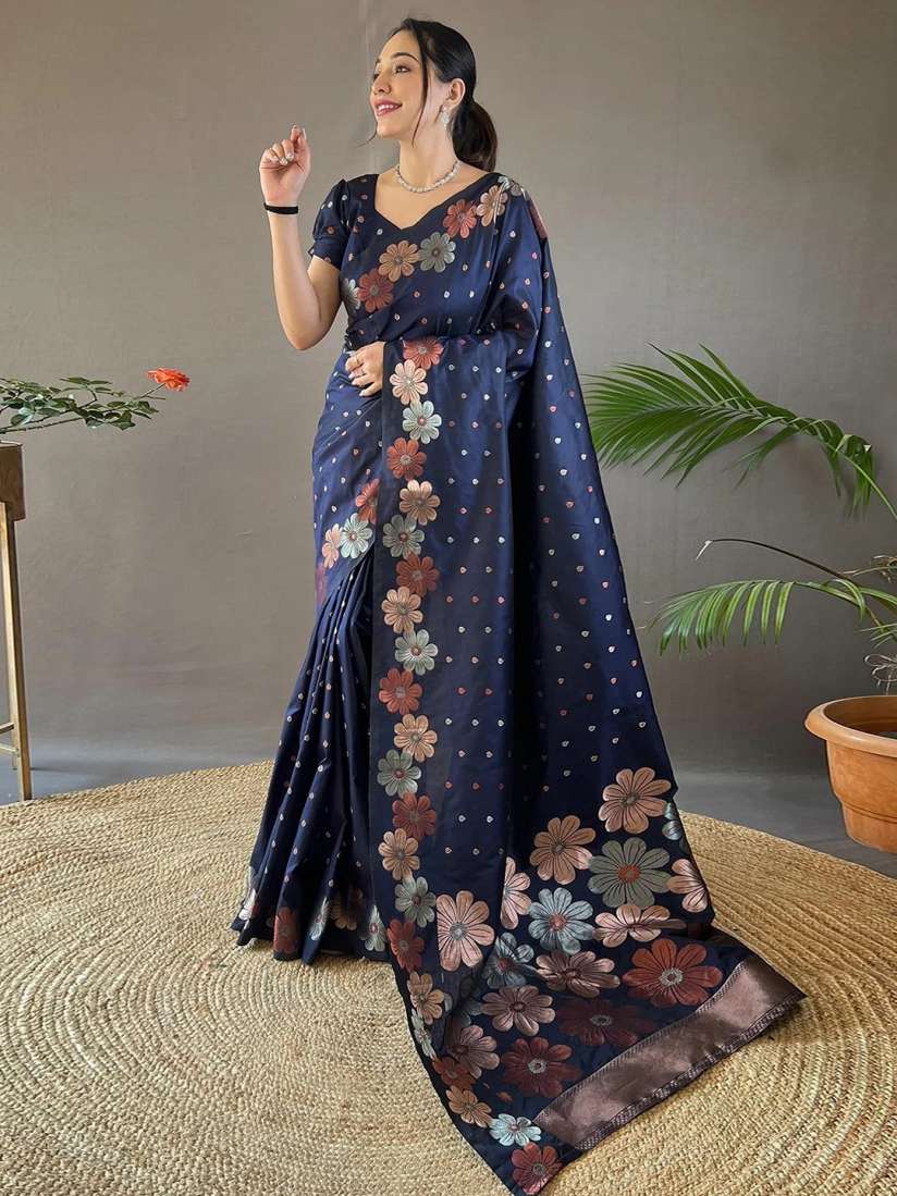 Buy KALINI Woven Design Zari Kanjeevaram Saree Sarees for Women 29960485 Myntra