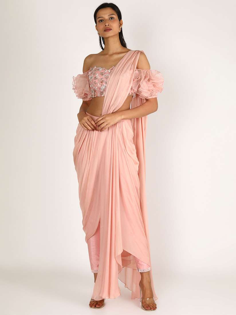 Buy Masumi Mewawalla Pure Silk Pant Saree Sarees for Women 29975224 Myntra