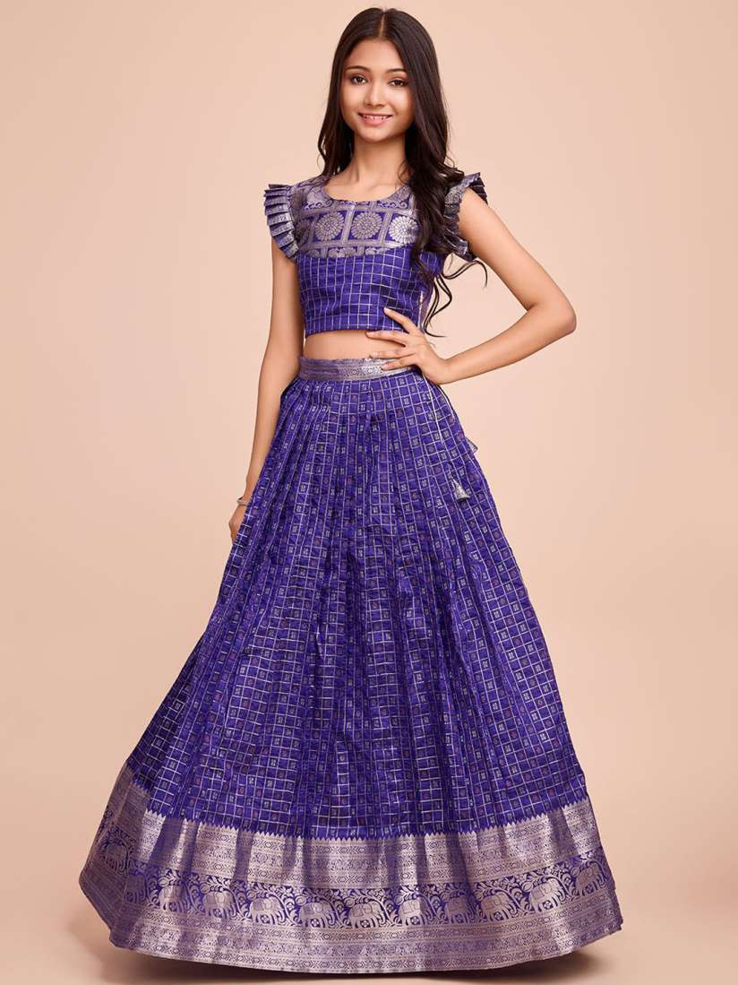 Buy Tasarika Girls Checked Lehenga Choli Lehenga Choli for Girls 29979605 Myntra